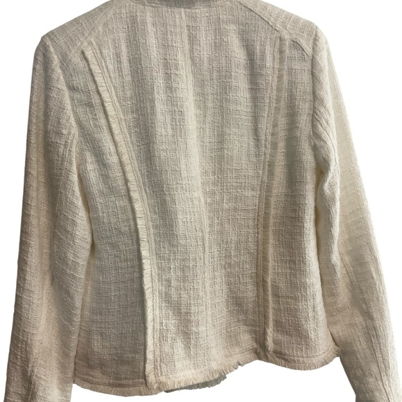 Carilina Belle women’s cream textured jacket size M NWT - Picture 3 of 11